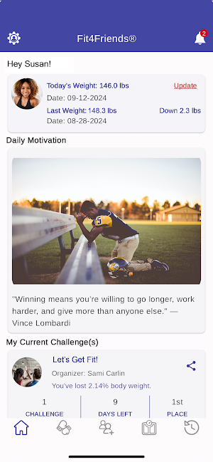 Fit4Friends - Weight Loss Comp Screenshot 1