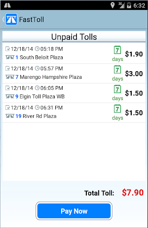 FastToll Illinois Screenshot 1