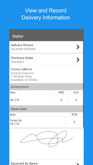 Zephyr - Delivery App Screenshot 0