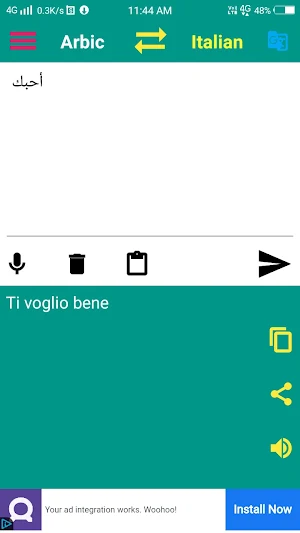 Arabic to Italian Translator Screenshot 2