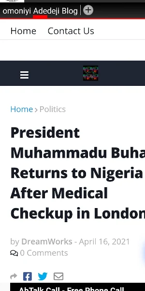 Omoniyi Adedeji Blog Screenshot 3