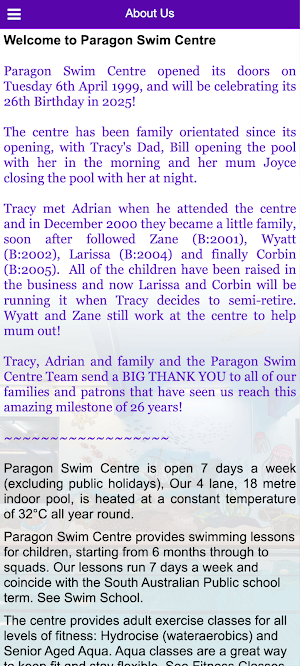 Paragon Swim Centre Modbury Screenshot 2