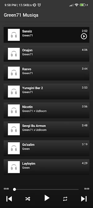 Green71 Music Screenshot 2
