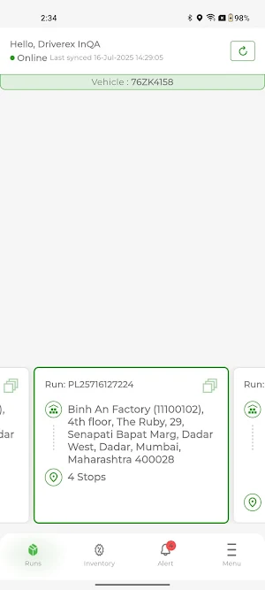 glassRUN Delivery Screenshot 0