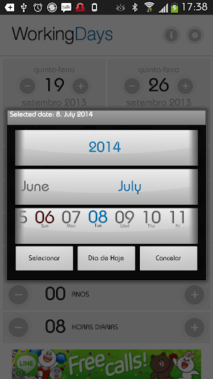 Working Days Screenshot 1