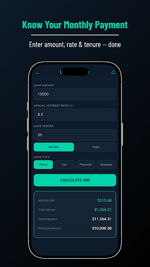 Loan Repayment Calculator Screenshot 1