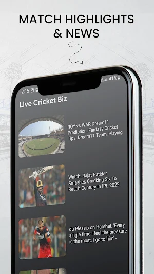 CricketBiz: Live Cricket Score Screenshot 1