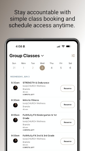 bodyCHURCH Wellness Screenshot 2