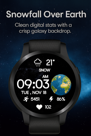 Earth Galaxy WatchFace Screenshot 3