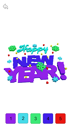 Happy New Year 2024 Voxel 3D Screenshot 3