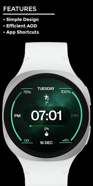 Night 133 - Digital Watch Face Screenshot 1