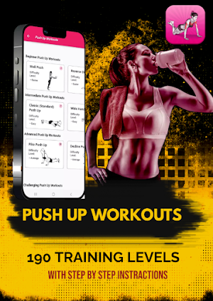 AlphaQueen Pushup Home Trainer Screenshot 3