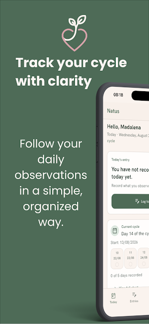 Natus: Cycle Tracking Diary Screenshot 0