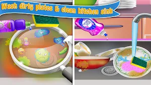 Home Laundry & Dish Washing: Messy Room Cleaning Screenshot 1