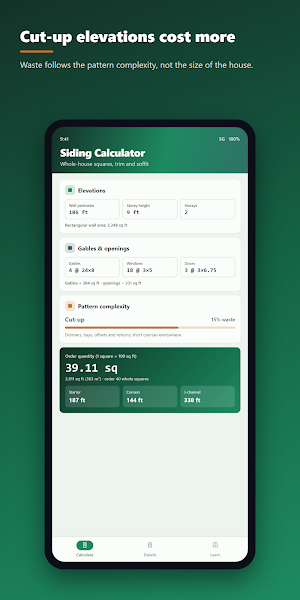Siding Calculator Screenshot 3
