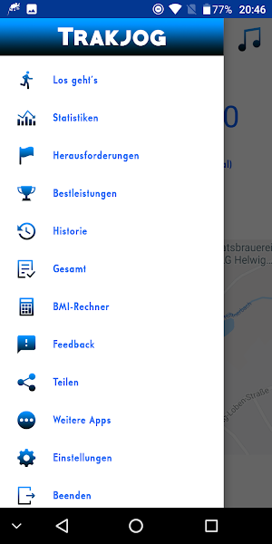 Tracker für Joggen km messen Screenshot 1