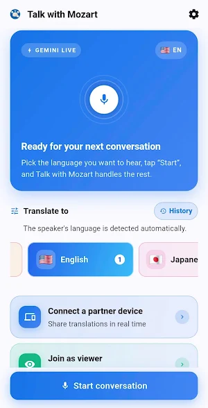 Talk with Mozart Screenshot 0