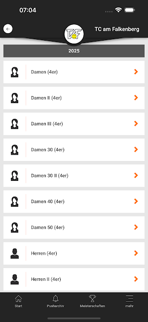 Tennisclub am Falkenberg Screenshot 1