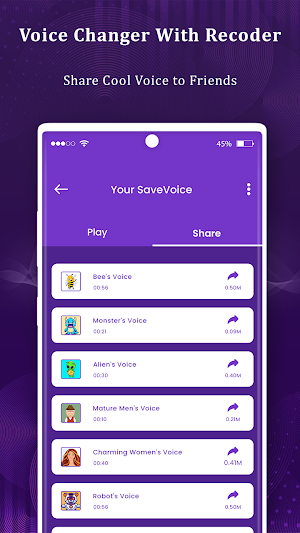 Voice Changer - Audio Effects Screenshot 3