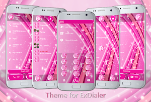 Dialer Sparkling Pink Theme for Drupe or ExDialer Screenshot 0