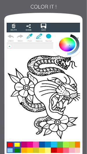 Cool Tattoo Coloring Book Screenshot 2