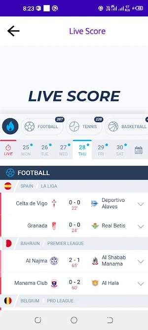 Superstream Live Football Screenshot 3
