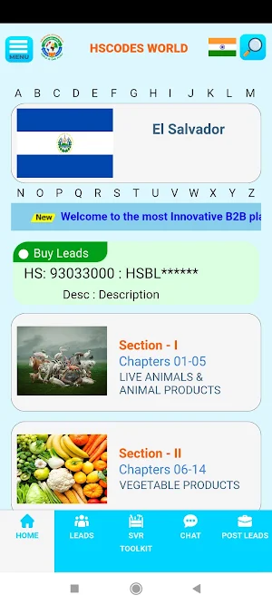 HScodes@Exporters&Importers Screenshot 0