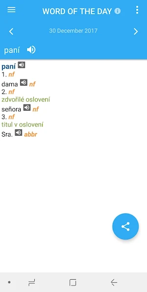 Spanish-Czech Dictionary Screenshot 3