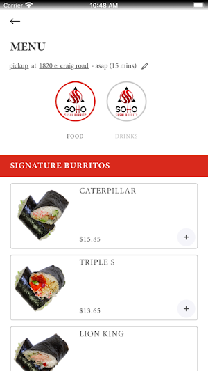Soho Sushi Burrito Screenshot 2