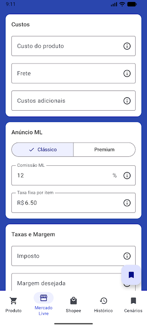 Markup - Calculadora de Preços Screenshot 1