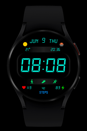 LCD Watch Face Wear OS Screenshot 1
