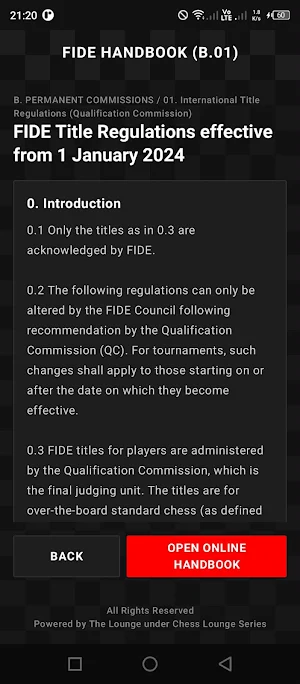 FIDE Norm Calculator Screenshot 2