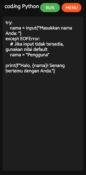 cod𝑖ng Python Screenshot 2