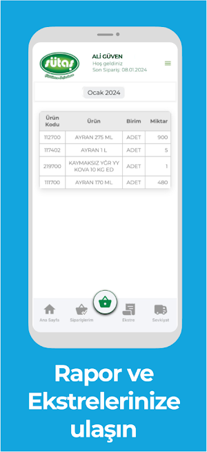 Sütaş Müşteri Portal Screenshot 3