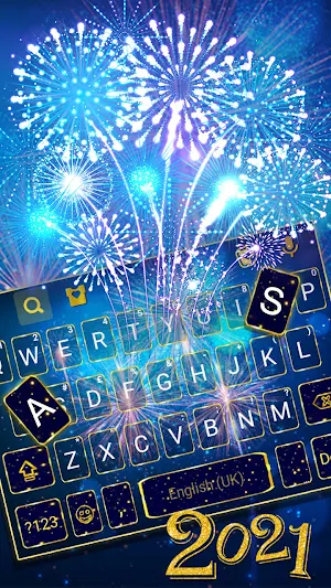 New Year Firework Keyboard Background Screenshot 1