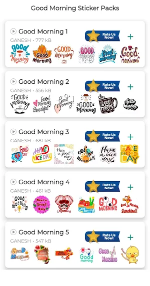 Good Morning Stickers for WA Screenshot 1