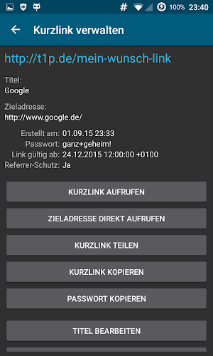Kurzlink App  ( Kurz URL App ) Screenshot 3
