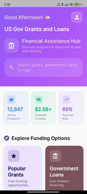 US Gov Grants and Loans Screenshot 0