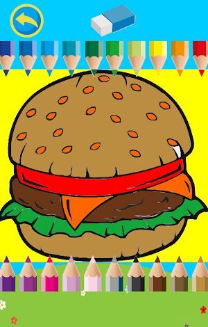 Coloring Book for kids : Food Screenshot 1