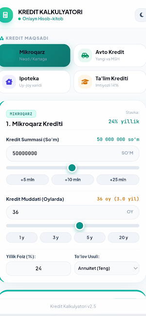 Kredit Kalkulyator Screenshot 0