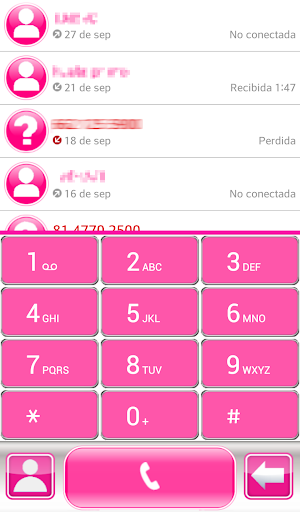 THEME PINK GLASS FOR EXDIALER Screenshot 0