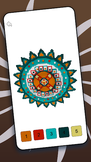 Mandala Voxel 3D Coloring Book Screenshot 1