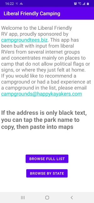 Liberal Friendly Campgrounds Screenshot 3