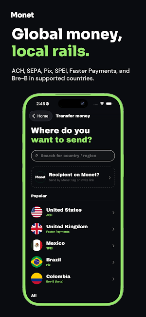 Monet - Cross Border Transfer Screenshot 2