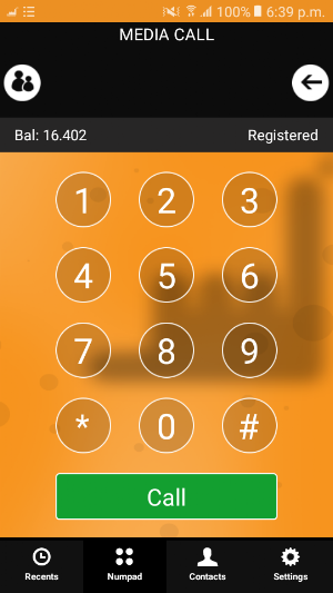 MediaCall MoSIP Screenshot 2