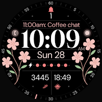 Digital Floral Watch Face