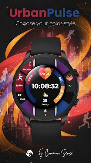 UrbanPulse Fitness Watch Face Screenshot 3