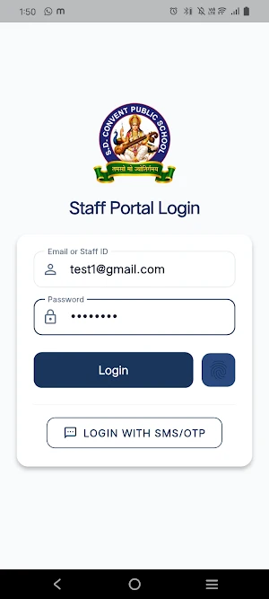 S.D. Convent Staff App Screenshot 0