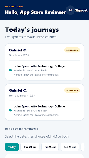 School Transport Parent Screenshot 0