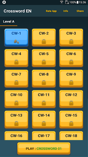 English Crossword puzzle Screenshot 0